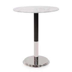Micca Club White Marble Bistro Table