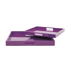 Saint Tropez Square Tray Set of 2 - Cherry