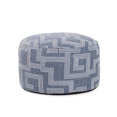 Short Indoor/Outdoor Pouf Syros Denim