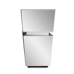 Clear Mirrored Pedestal Short