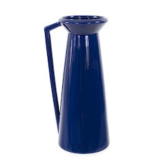Bella Sapphire Blue Short Ceramic Pitcher