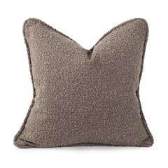 24 in. x 24 in. Pillow  Barbet Chocolate  - Down Insert