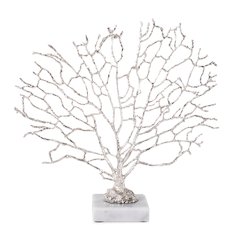 Study of Coral Sculpture On A White Marble Base