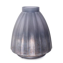Cool Ice Blue Ribbed Vessel- Short