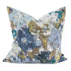 24 x 24 Stanton Turquoise Pillow  - Down Insert