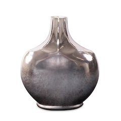 Advik Polished Silver Vase- Short