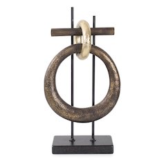 Boquin Circle Sculpture in Polyresin
