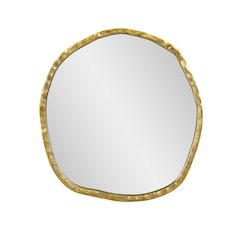 Martine Abstract Cast Iron Mirror in Gold