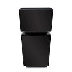 Black Mirrored Pedestal Short