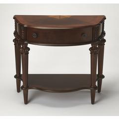 Halifax 1 Drawer Console 34" Table with storage, Dark Brown