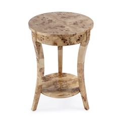 Holdin Round 18"W Side Table, Light Brown