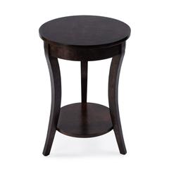 Holdin Round 18"W Side Table, Dark Brown