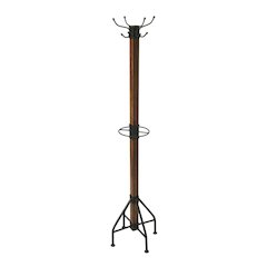 Industrial Floor Stand Coat Rack, Rustic Coat Tree for Entryway Hallway