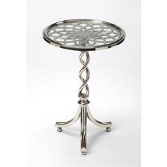 Isidora Modern Side Table, Silver