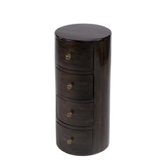 Liam Wood End Table with Storage, Dark Brown