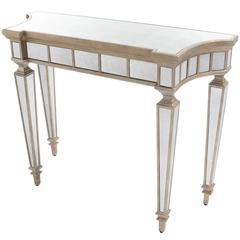 Garbo Mirrored Console Table, Silver