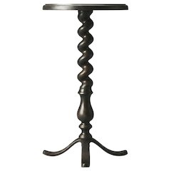Twisted Rope Round Side Table, Transitional Accent End Table for Living Room