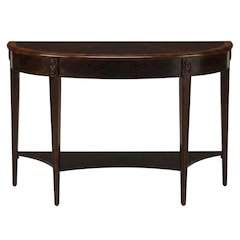 Demilune Console Table, Traditional Sofa Table for Entryway or Hallway