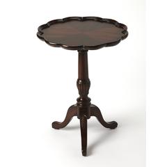 Dansby Pedestal Side Table, Dark Brown