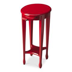 Arielle Round 12.5"W Side Table, Red
