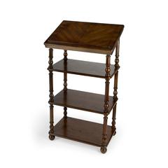 Alden 4-Tier Library Stand, Medium Brown