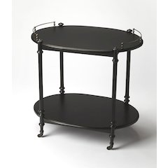 Kathleen 2 Tier Bar Cart, Black