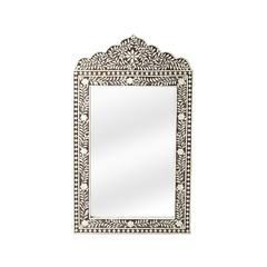 Vivienne Bone Inlay Wall Mirrored, Dark Brown
