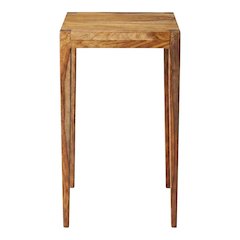 Distressed Wood Scatter Table, Mid-Century Modern Side Table, Brown