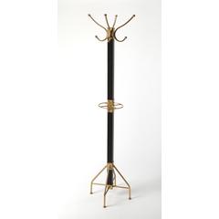 Logan Square & Coat Rack/Tree, Black, Gold
