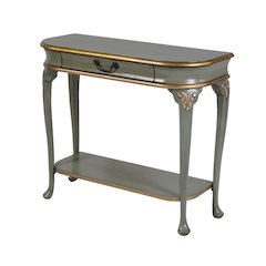 Ridgeland 36 in. W Wood 1 Drawer Console Table,Lower Open Shelf, Pastel Green