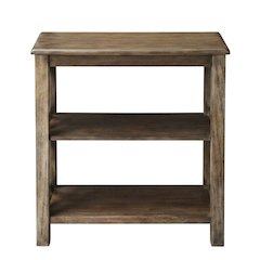 Transitional Distressed Bookcase, Wood Bookshelf for Living Room or Office
