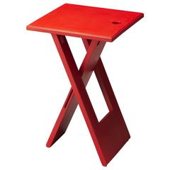 Hammond Folding Side Table, Red