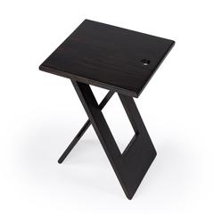 Hammond Folding Side Table, Dark Brown