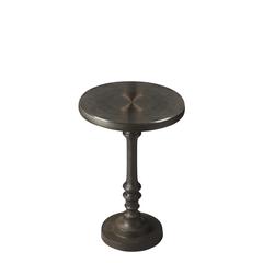 Tanya Metal Pedestal Side Table, Bronze