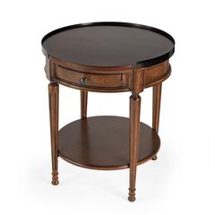 Sampson Side Table with Storage, Medium Brown
