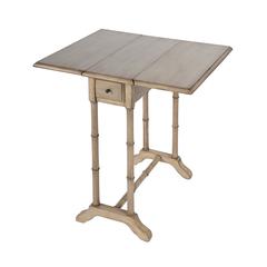 Darrow Drop-Leaf Side Table, Beige