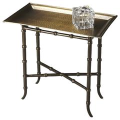 Antique Brass Tray Table, Belen Kox