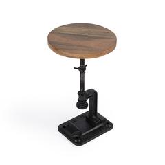Ellis Adjustable Pedestal Side table, Multi-Color