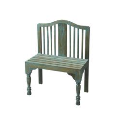 Roseland Solid Wood 30.25"W Bench, Blue