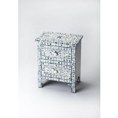 Trubadur Bone Inlay Accent Chest, Blue