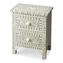 Vivienne Grey Bone Inlay Accent Chest, Gray