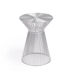 Greeley Metal Side Table, Silver