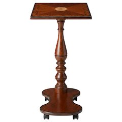 Mobile Tray Table with Distressed Finish, Transitional Side Table, Olive Ash