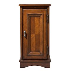 Transitional Chairside Chest with Storage, Accent Cabinet, Cherry