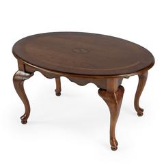 Grace Oval 4 Legs Coffee Table, Medium Brown