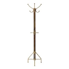 Freestanding Coat Rack with Hooks, Transitional Hall Tree for the Entryway