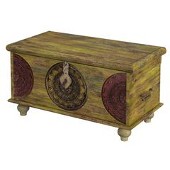 Mesa Carved Wood Trunk Coffee Table, Assorted
