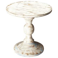 Grandma'S Attic Solid Wood Pedestal Side Table, White