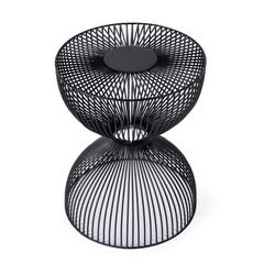 Nicola Outdoor Metal Side Table, Black