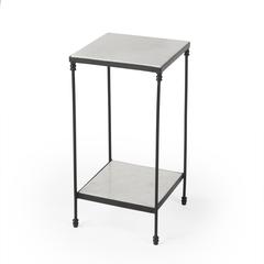 Larkin Marble & Iron Side Table, Multi-Color